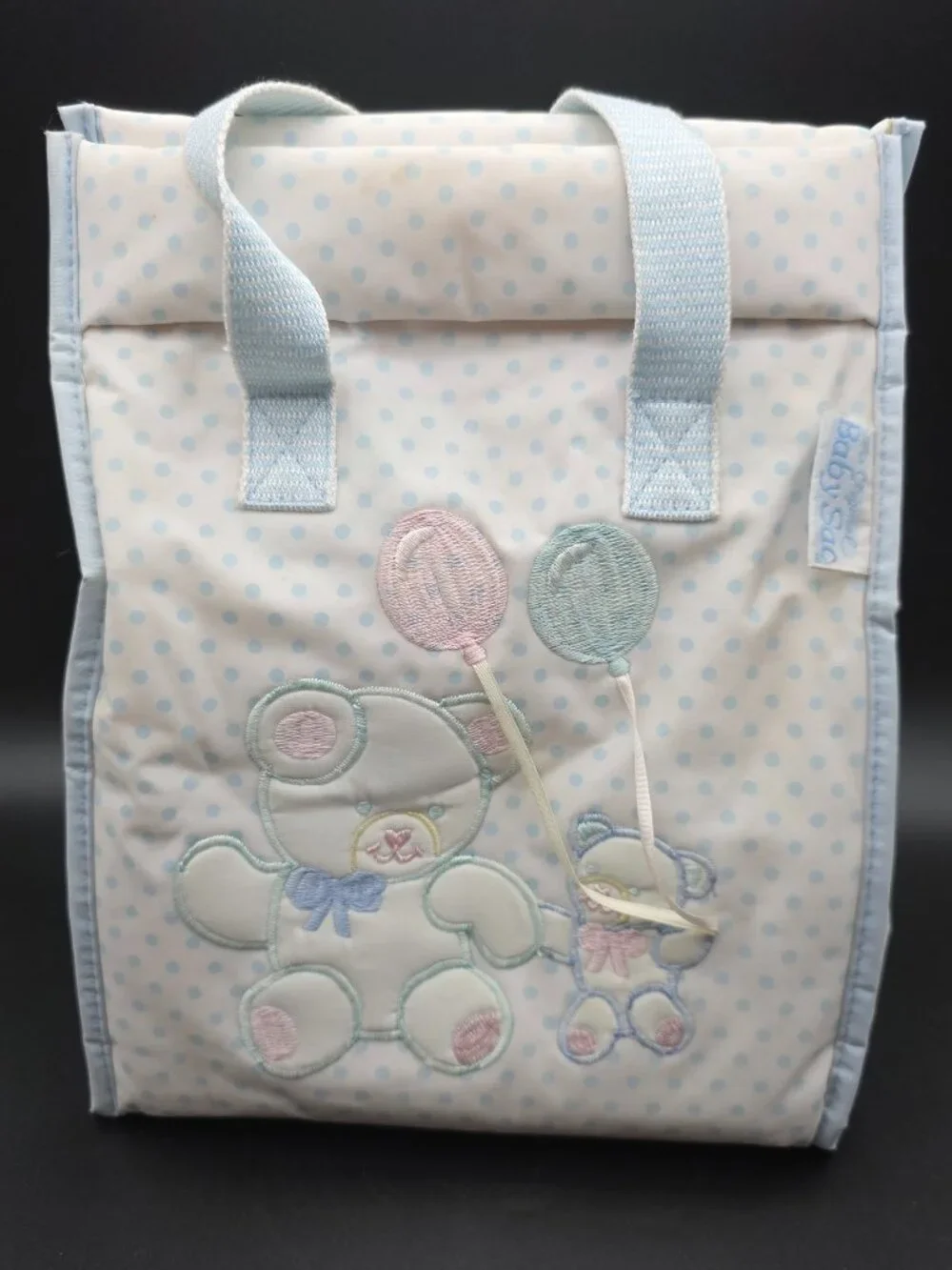 Vintage insulated 90’s Teddy Bear Diaper Bag W/ changing pad